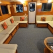 The indoor saloon of this Thai liveaboard