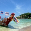 Longtail boat on a Koh Tao beach