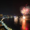 Fireworks light up the night in Pattaya, Chonburi