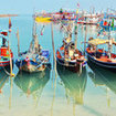 Fishing boats dot the island's waters