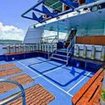 The dive deck of the Deep Andaman Queen liveaboard