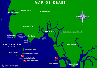 Map of Ao Nang - Krabi (click to enlarge in a new window)