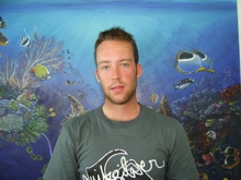 Kevin Prior  during his PADI Open Water Diver Course in Phuket, Thailand