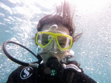 Ginny Wu enjoying her PADI Discover Scuba Diving in Phuket, Thailand