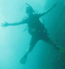 Dorottya Hegedus, diving in Phuket