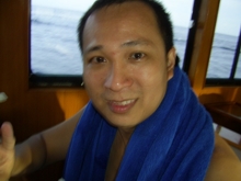 Johnny Lim enjoying his PADI Discover Scuba Diving in Phuket, Thailand