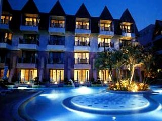 Patong Seaview Hotel, Phuket illuminated at night