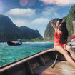 a longtail boat trip to visit Maya Bay