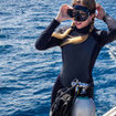 A Divemaster assessing diving conditions at the Similan Islands