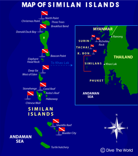 Map of the Similan and Surin Islands (click to enlarge in a new window)