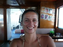 Josie Totti Da Costa  during her PADI Open Water Diver Course in Phuket, Thailand