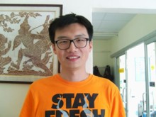 Bin Liu during his PADI Open Water Diver Course in Phuket, Thailand