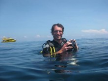 Andrew Kalicinski diving at Shark Point on his Open Water Diver Course in Thailand