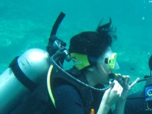 Shireen Zeeshan enjoying her PADI Discover Scuba Diving in Phuket, Thailand