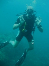 Paul Tinson diving in Racha Yai, Phuket