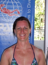 Phoebe Hines  during her PADI Open Water Diver Course in Phuket, Thailand